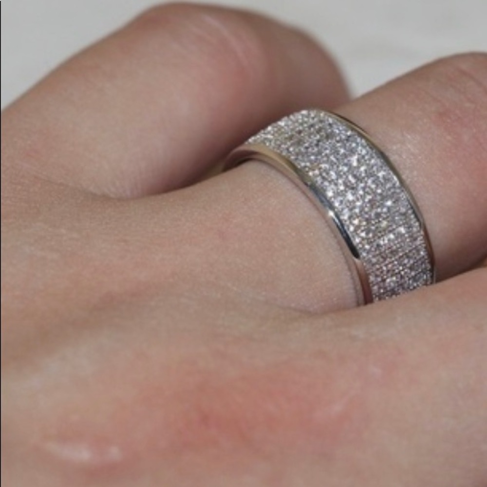 Sterling Silver White Sapphire Ring